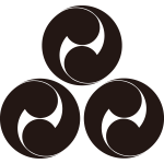 三つ盛り左二つ巴紋