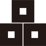 三つ盛り平釘抜紋