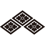 三つ盛り菱に花菱紋