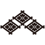 三つ盛り井桁に花菱紋