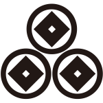 三つ盛り丸に釘抜紋