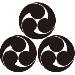 三つ盛り左三つ巴紋