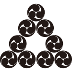 三つ盛り三つ左三つ巴紋