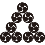 三つ盛り三つ右三つ巴紋