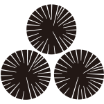 三つ盛り炭の切り口紋