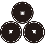 三つ盛り裏銭紋