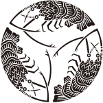 三つ追い海老紋