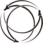 三つ追い組み松葉の丸紋