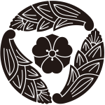 三つ追い茗荷に剣片喰紋