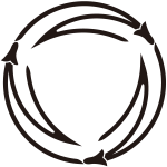 三つ追い折れ松葉紋