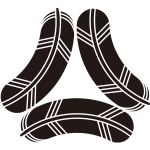 三つ反り鷹の羽紋