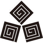 三つ隅合せ稲妻紋