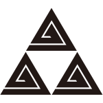 三つ鱗型稲妻紋