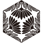 三つ割り六角葉菊紋