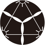 三つ割り反り桔梗紋