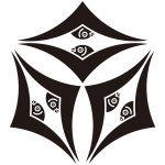 三つ寄せ対い雁金菱紋