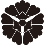 三つ寄せ横見花菱紋