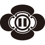 木瓜内に丸に竪二つ引き紋