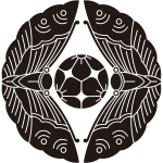 対い蝶に三つ割り桔梗紋