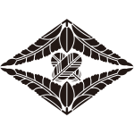 対い藤菱に違い鷹の羽紋