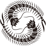 向い百足の丸紋