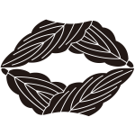 対い折れ柏菱紋