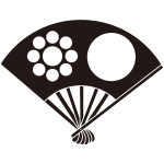 七本骨扇に丸に九曜紋