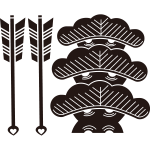 並び矢に三階松紋