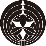 熨斗輪に九枚笹紋