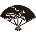 扇に松雲紋
