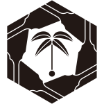 六角羽子板に羽根紋