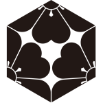 六角三つ割り片喰紋