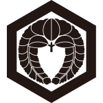六角に下り藤紋