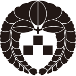 下り藤に三つ石紋