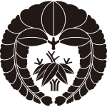 下り藤に根笹紋