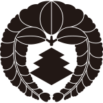 下り藤に三階菱紋