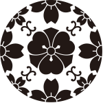 桜浮線綾に片喰紋