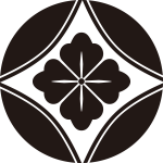 七宝に反り角に花角紋