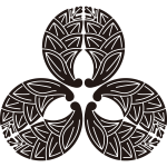 尻合わせ三つ抱き茗荷紋