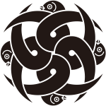 尻合せ四つ結び雁金紋