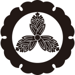 外雪輪に三つ茗荷紋