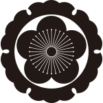 外雪輪に向う梅紋