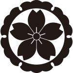 外雪輪に山桜紋