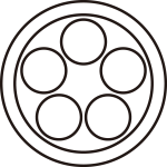 総陰丸に五つ星紋