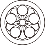 総陰丸に剣梅鉢紋