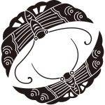 筋向い飛び蝶紋