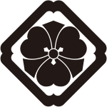 隅入り角に剣片喰紋