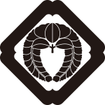 隅入り角に下り藤紋