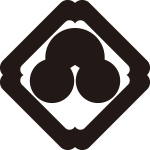 隅入り角に洲浜紋