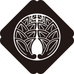 隅入り鉄砲角に抱き茗荷紋
